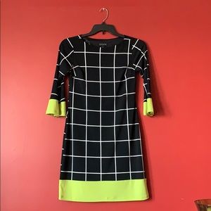 Black & Neon Green Dress